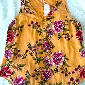 Candies zipper front tank top XL